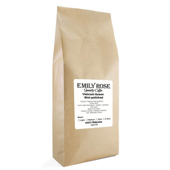 Emily Rose קפה קלוי טרי ויאטנם קווין 100% רובוסטה - 500 גרם